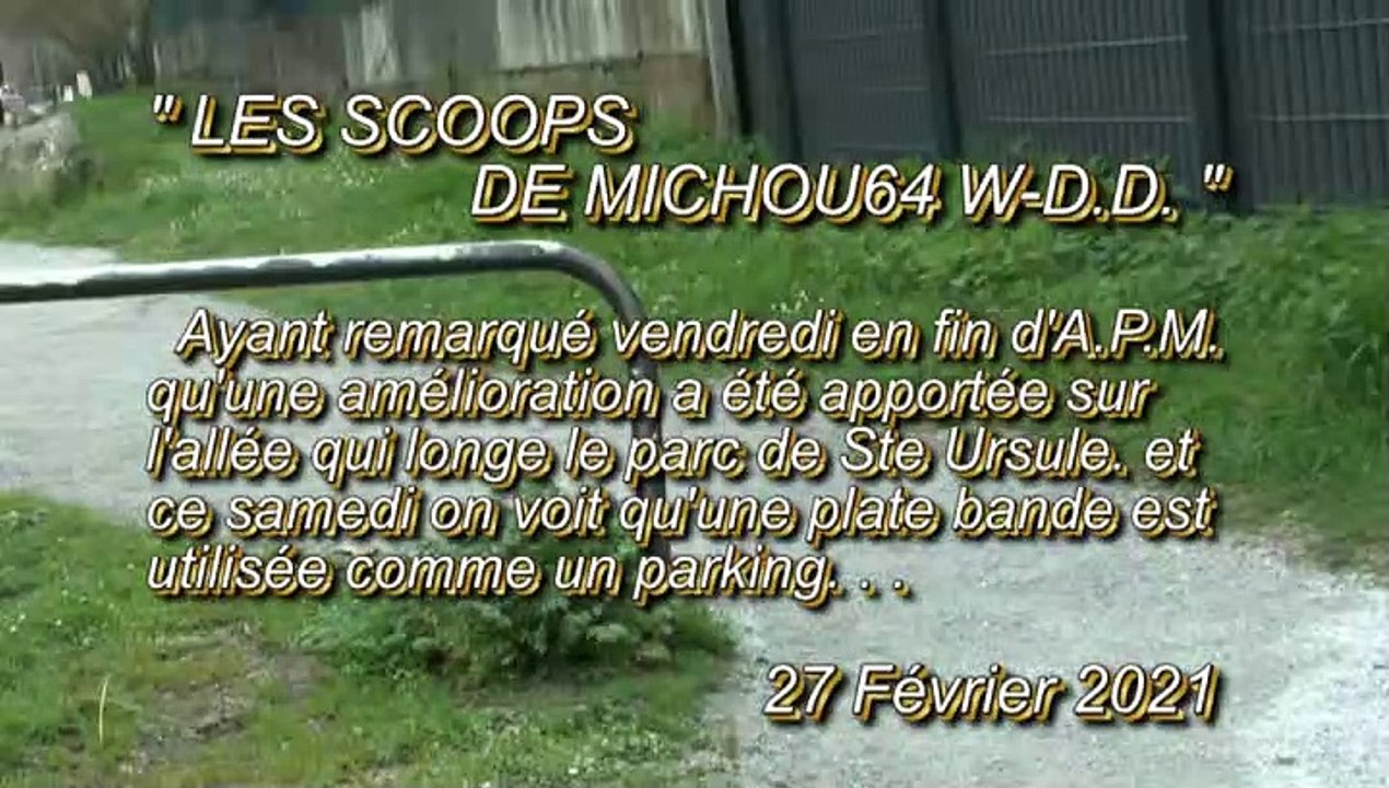 LES SCOOPS DE MICHOU64 W-D.D. - 27 FÉVRIER 2021 - PAU - DU GRAVIER A ÉTÉ RÉPANDU SUR L'ALLÉE QUE RELIE L'ave TRESPOEY à L'ave DU STADE NAUTIQUE