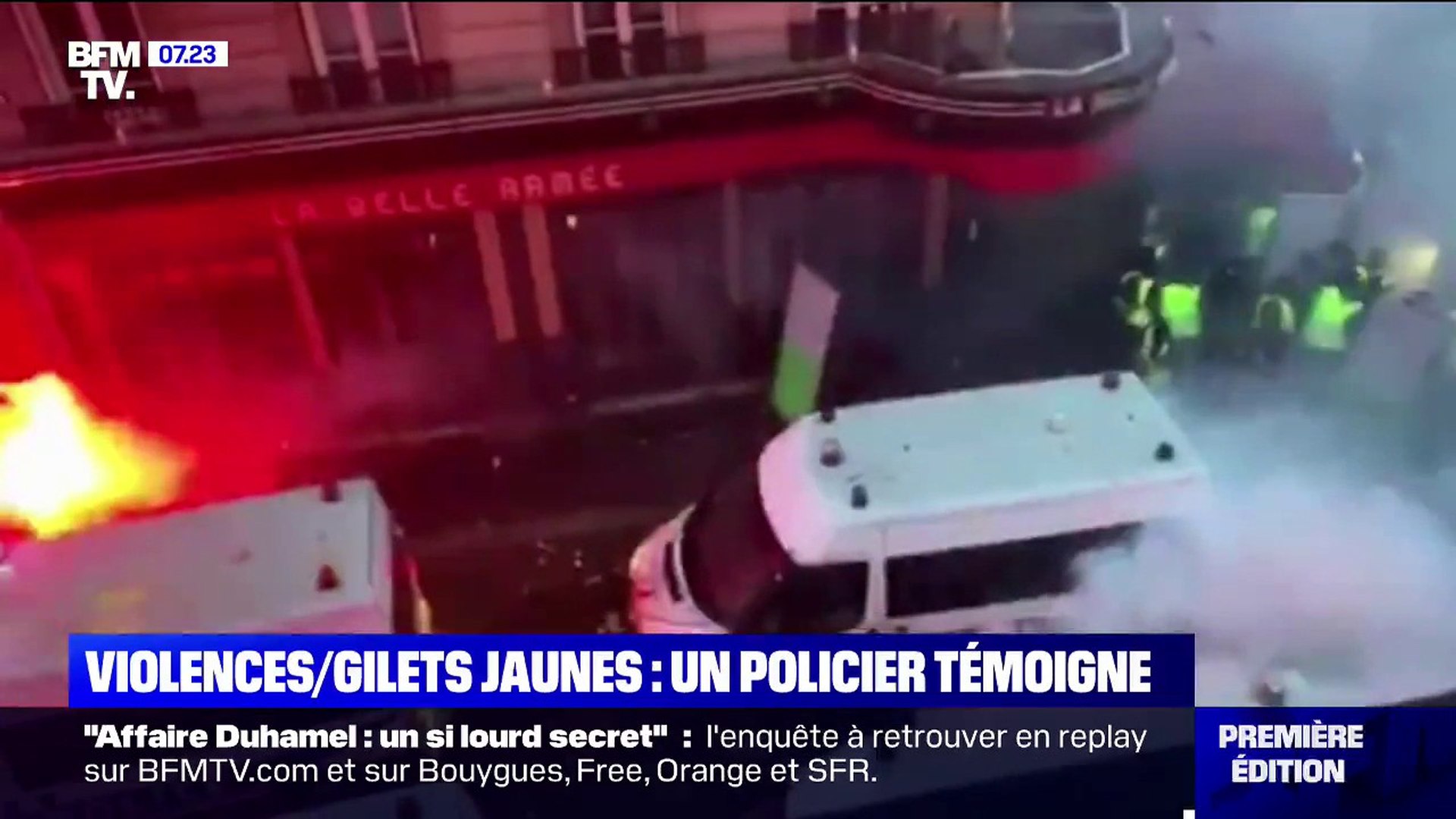 Un policier, attaqué en décembre 2018 lors d'une manifestation de gilets  jaunes, témoigne - Vidéo Dailymotion