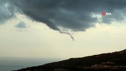 Hatay açıklarında oluşan hortumlar korkuttu