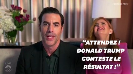 Aux Golden Globes, Sacha Baron Cohen ironise sur le camp Trump