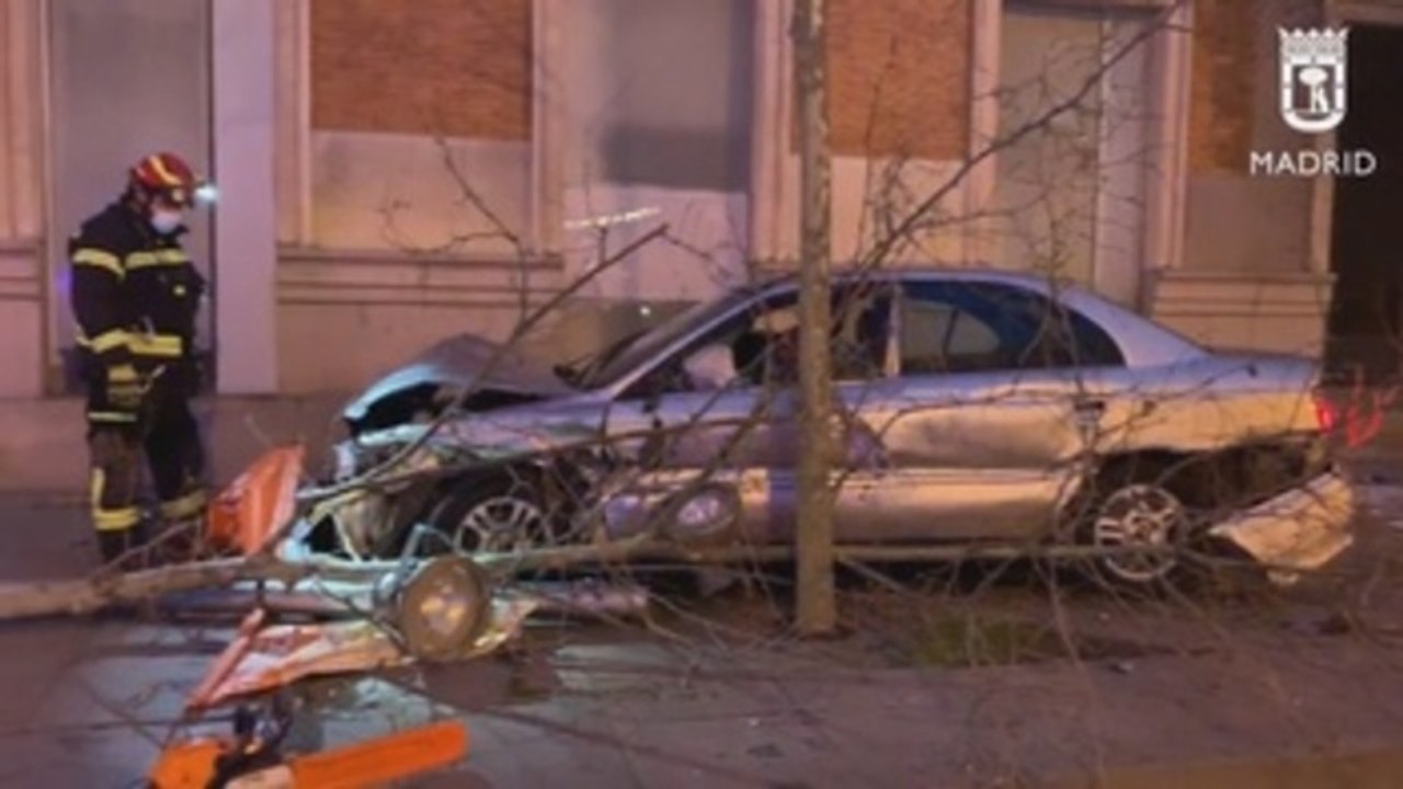 Cuatro detenidos y cuatro agentes heridos tras una persecución policial en Madrid