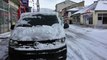 Karlıova’da bahar havası yerini kar yağışına bıraktı