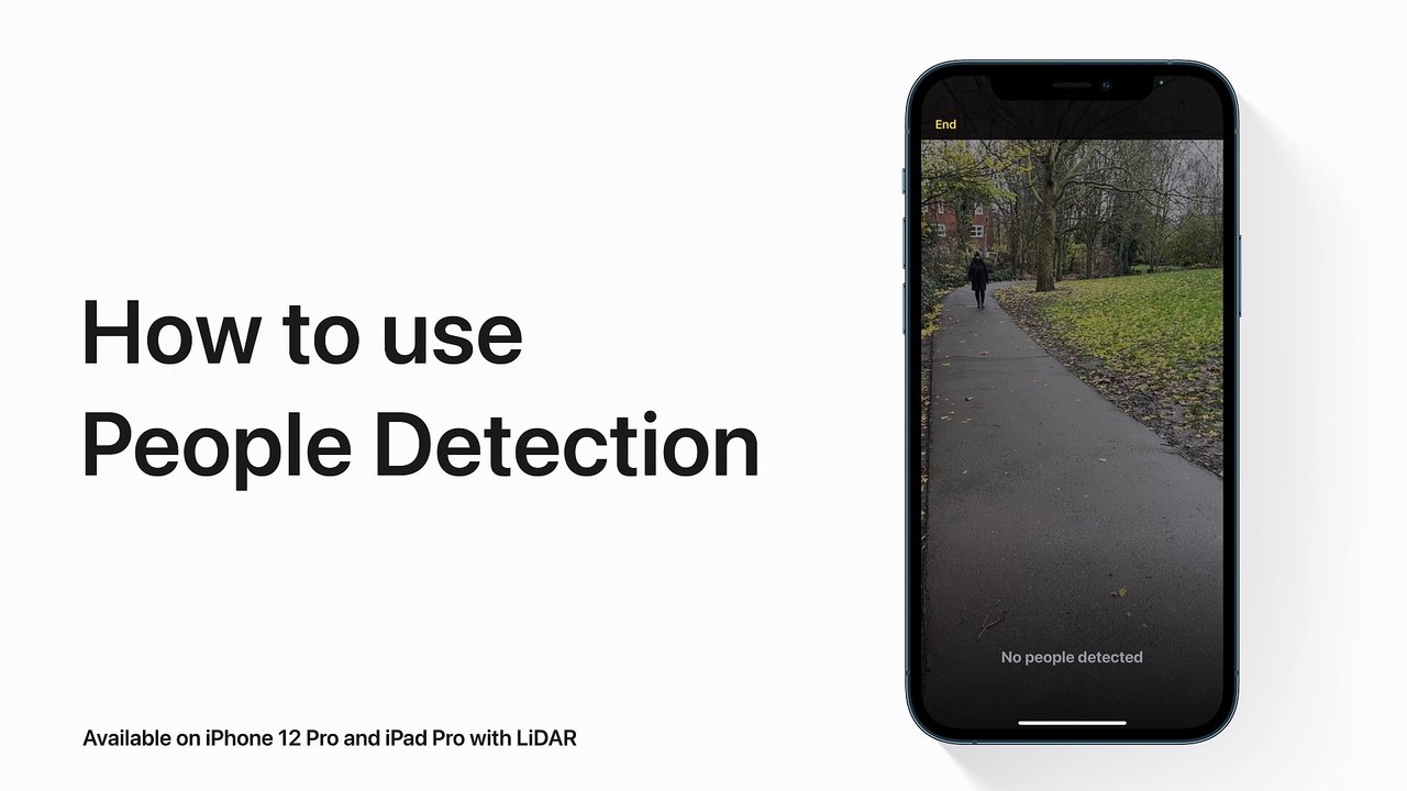 Comment détecter des gens avec un iPhone 12 Pro...