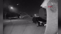 İngiltere'de dev meteorun düşüşü güvenlik kamerasına yansıdı