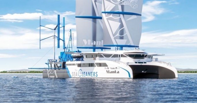 Voici le Manta, un voilier conçu pour collecter et traiter les déchets plastiques des océans