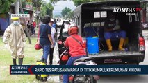 Satgas Covid-19 Rapid Tes Ratusan Warga di Titik Kumpul Kerumunan Jokowi