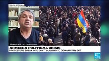 Armenian protesters break into government building to demand PM's exit