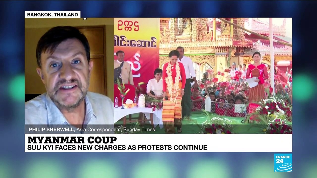 Myanmar coup: Suu Kyi faces new charges as protests continue