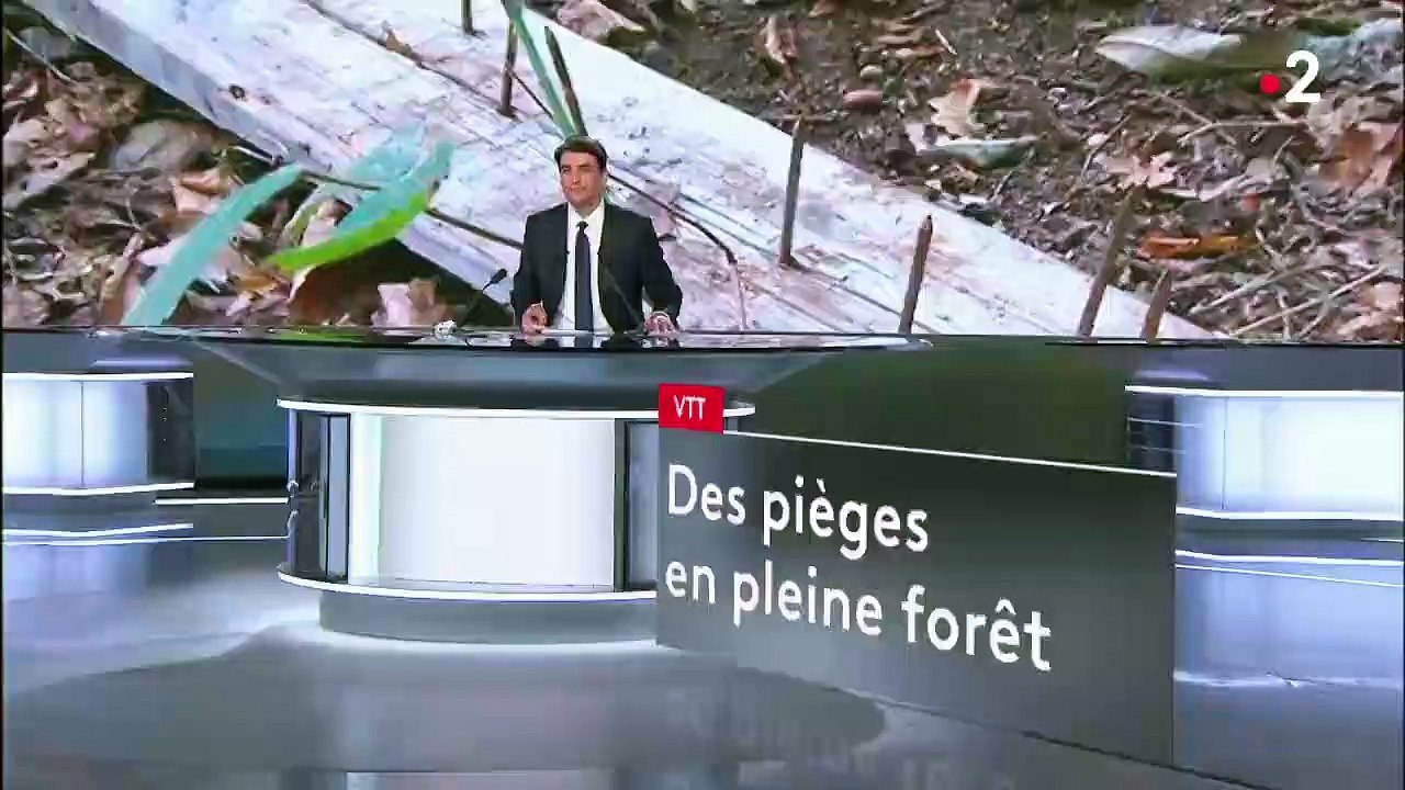 Fils de fer, barbelés, planches couvertes de clous... des pièges posés en pleine forêt contre les VTT