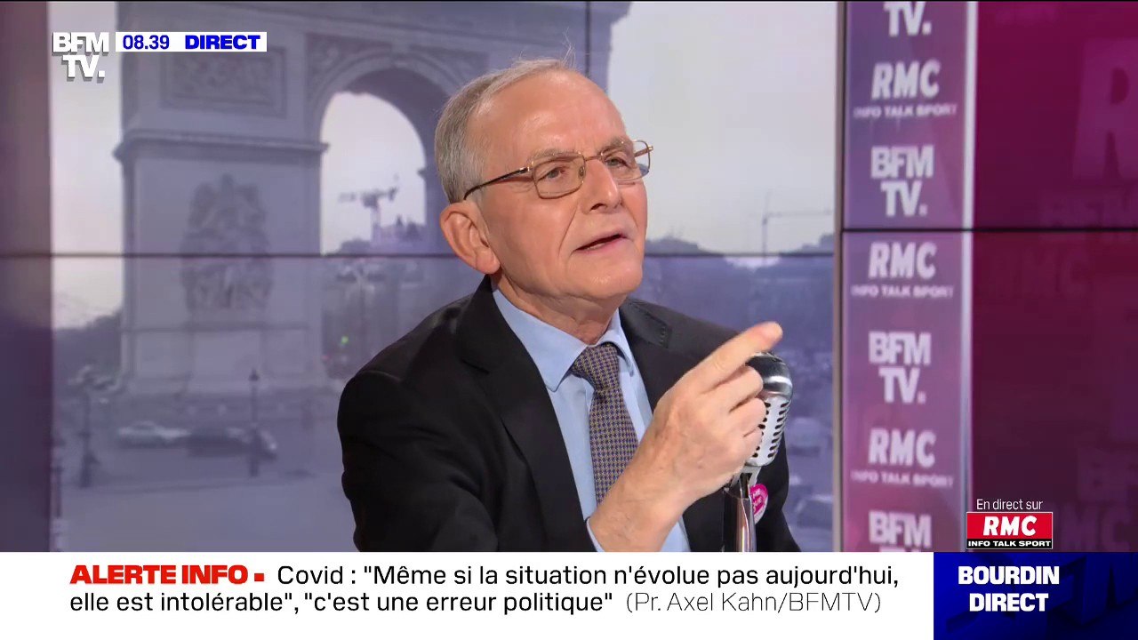 Covid-19: le Pr Axel Kahn regrette la déprogrammation dans les hôpitaux, "Emmanuel Macron a joué un coup, il ne l'a pas gagné"