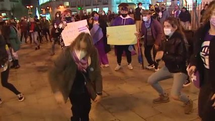 El feminismo se hace oír en Madrid pese a la prohibición de manifestación