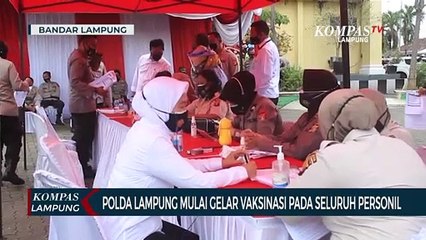 Polda Lampung Mulai Gelar Vaksinasi Pada Seluruh Personil