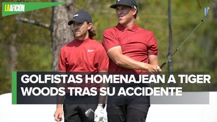 Скачать видео: Golfistas se visten de rojo en honor a Tiger Woods en torneo PGA Tour