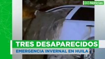 Tres desaparecidos por emergencia invernal en Rivera, Huila
