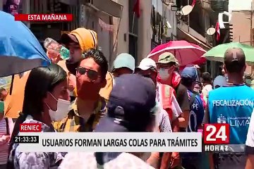 Reniec: personas vulnerables también hicieron cola para ser atendidos tras reapertura