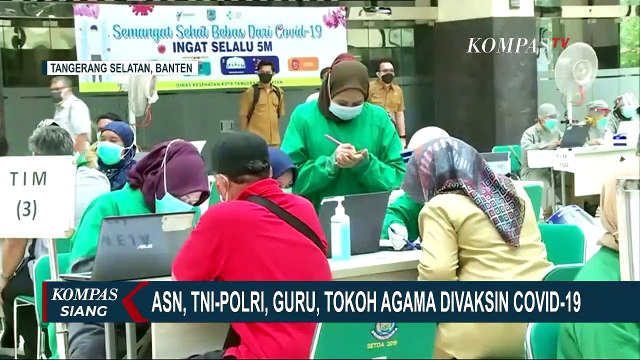 Perdana, Pelayan Publik di Tangerang Selatan Mulai Vaksinasi Corona