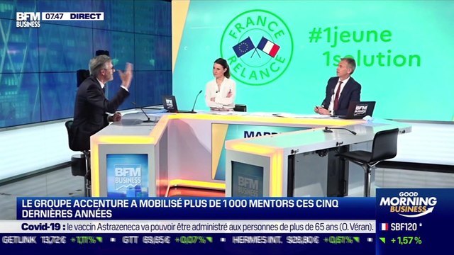 Olivier Girard (Accenture) : Le gouvernement vise 100 000 jeunes bénéficiaires du mentoring en entreprise en 2021 - 02/03