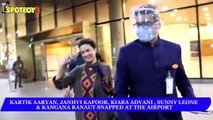 Kartik Aaryan, Janhvi Kapoor, Kiara Advani, Sunny Leone & Kangana Ranaut snapped at the Airport