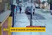 SJL: cámaras de seguridad captan constantes robos en diferentes calles