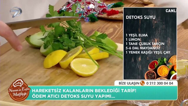 Hareketsiz kalanlara özel Nermin Gül'den ödem atıcı detoks tarifi