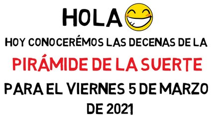 Piramide Suerte Decenas Para Viernes 5 de Marzo 2021 Loteria Nacional Panama Que Numero Comprar