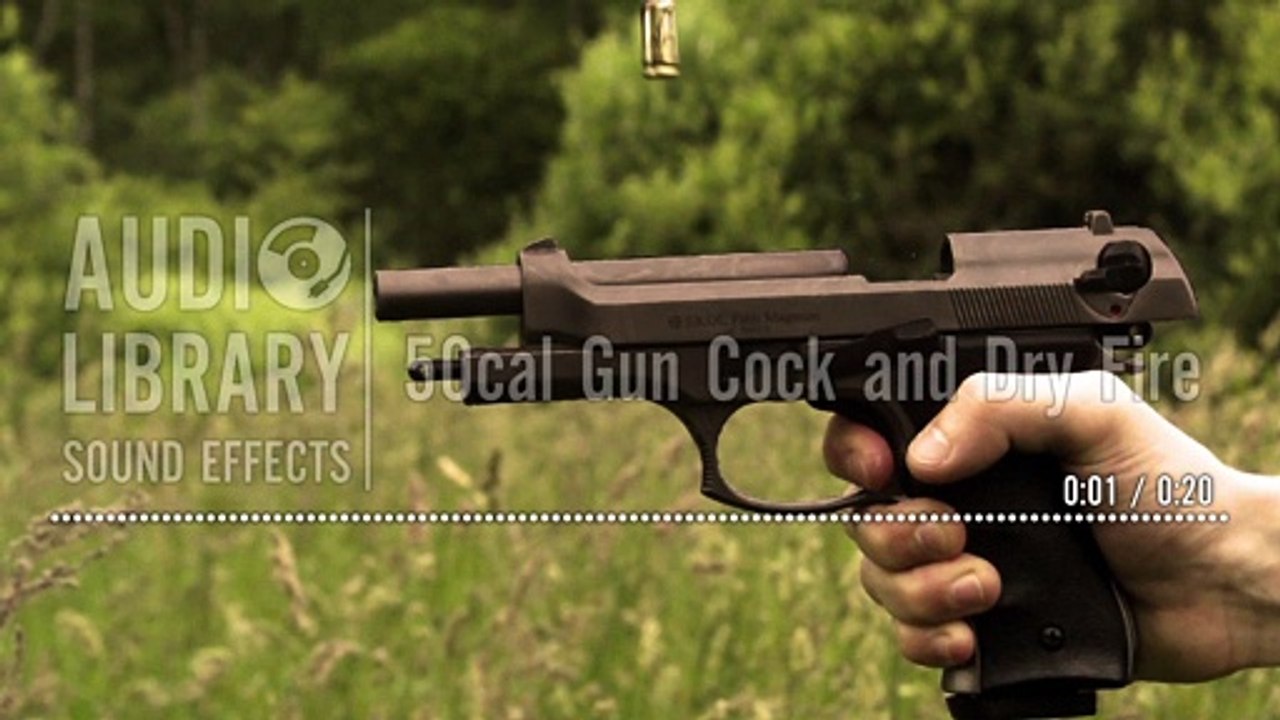 50cal Gun Cock and Dry Fire - Sound Effect