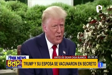 Trump y su esposa se vacunaron en secreto antes de dejar la Casa Blanca