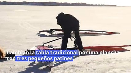 El windsurf sobre hielo gana adeptos en Finlandia