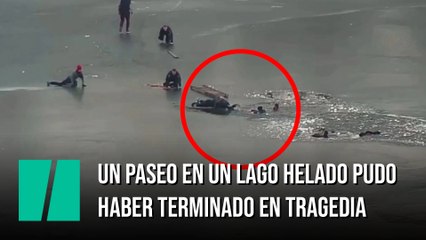 Los peligros de pasear sobre un lago helado