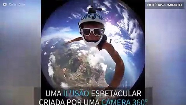Paraquedista brasileiro grava imagens em 360º impressionantes