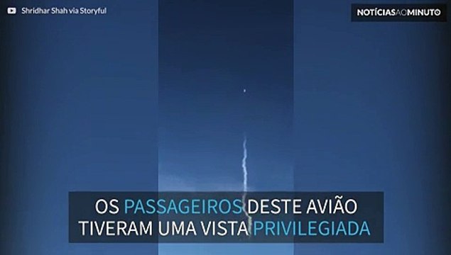 Passageiros da Delta filmam lançamento do foguete Falcon Heavy