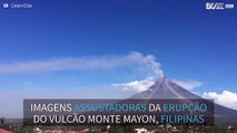 Enorme erupção de vulcão é filmada nas Filipinas