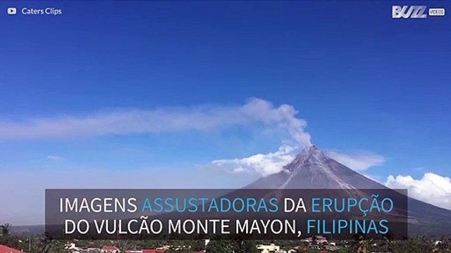 Enorme erupção de vulcão é filmada nas Filipinas