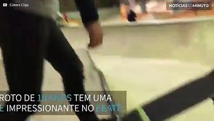 Skatistas de10 anos mostra talento impressionante