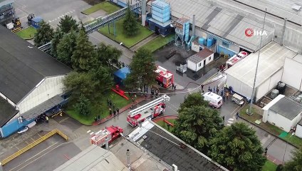 Lastik fabrikasında korkutan yangın