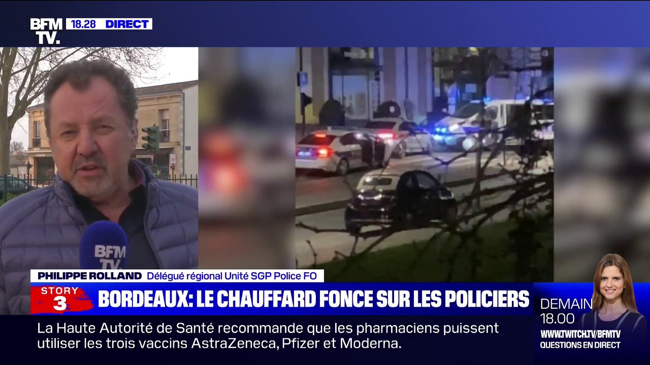 Philippe Rolland (Unité SGP Police FO) sur la course-poursuite à Bordeaux: "Nos collègues n'ont pas eu d'autre choix que de faire usage de leur arme"