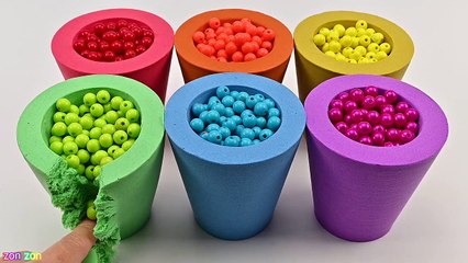 Satisfying Video _ How To Make Candy Cup from Kinetic Sand Cutting ASMR _