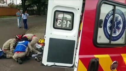 Motociclista fica ferido em colisão de trânsito na Rua Pernambuco