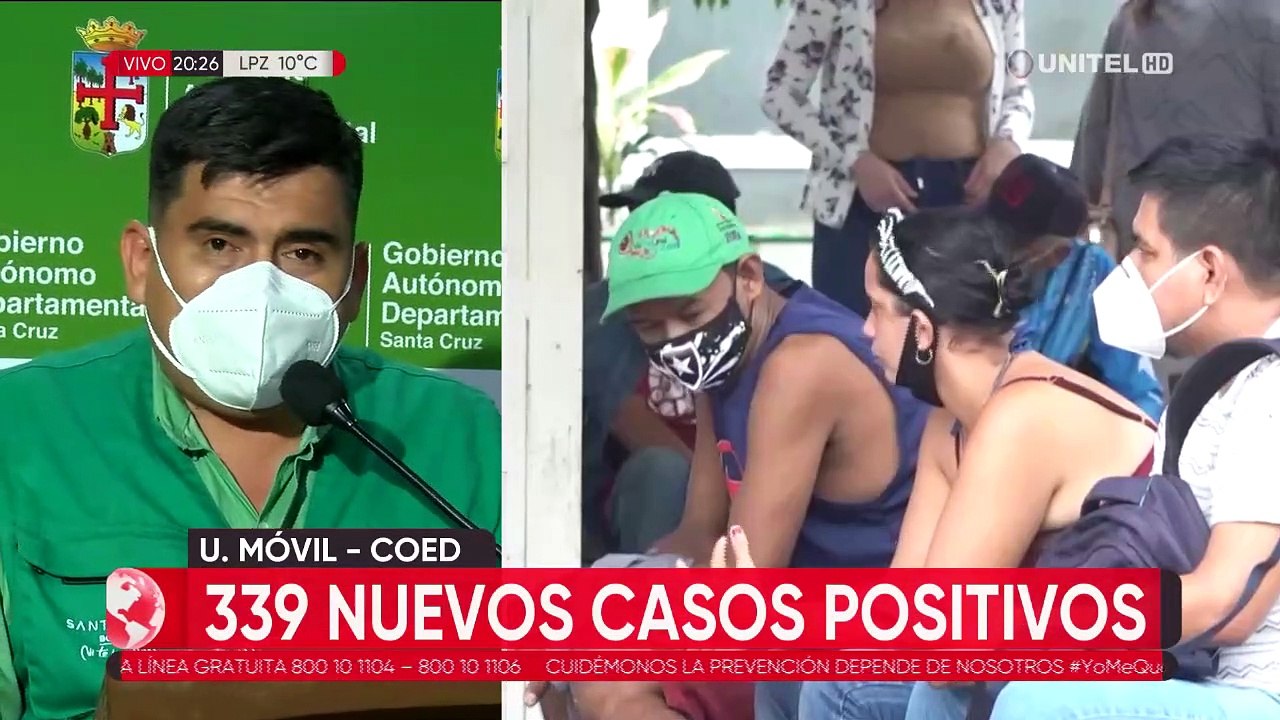 Santa Cruz: Sedes reporta que le faltan 1.998 vacunas y 339 nuevos casos de Covid-19