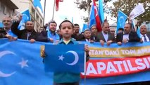 Doğu Türkistan için protesto gerçekleştirildi: Çin'in Nazi kampları kapatılsın!