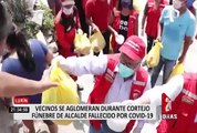 Vecinos de Lurín le dieron el último adiós a alcalde fallecido por COVID-19