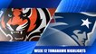 Bengals vs Patriots Week 12 Tomahawk Highlights