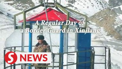 A regular day of a border guard in Xinjiang
