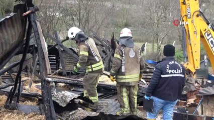 Arnavutköy’de ahırda yangın çıkı: 7 koyun telef oldu