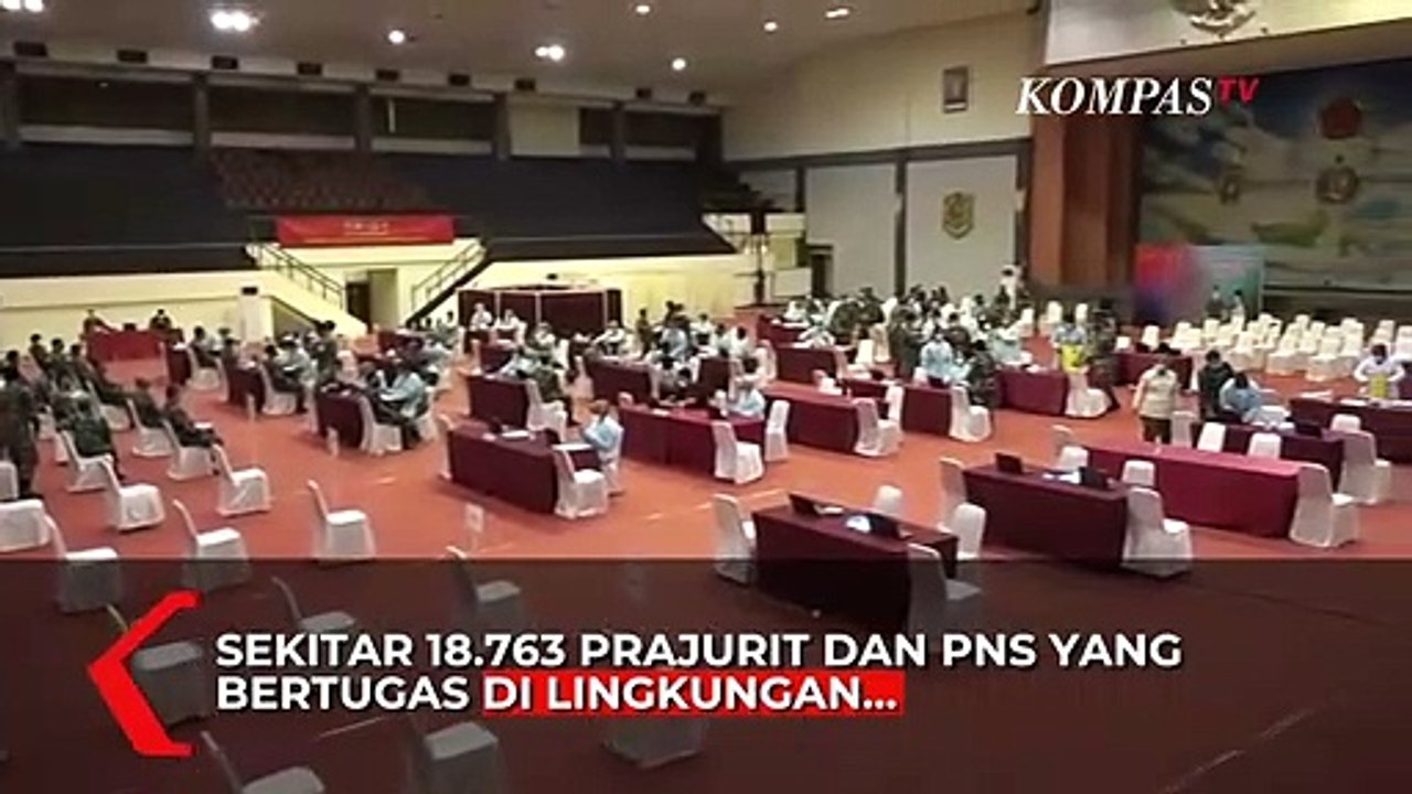 Suasana Penyuntikan Vaksin Covid-19 Hari Ketiga, di Mabes TNI Cilangkap