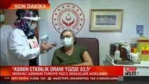 SON DAKİKA: Türkiye'de yapılan Sinovac aşısının etkililiği yüzde 83,5 olarak hesaplandı