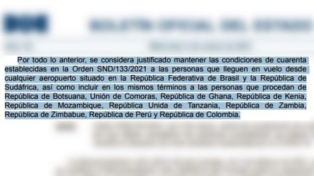 Se amplía la cuarentena a pasajeros que llegan a España para controlar cepas