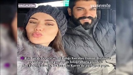 Fahriye Evcen oğlu Karan'la rekora koştu!