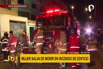 La Victoria: mujer salva de morir en incendio de edificio