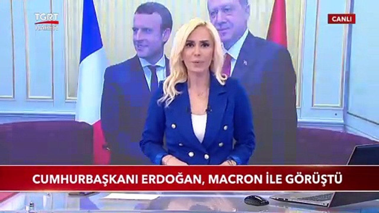 Cumhurbaşkanı Erdoğan, Macron ile Görüştü